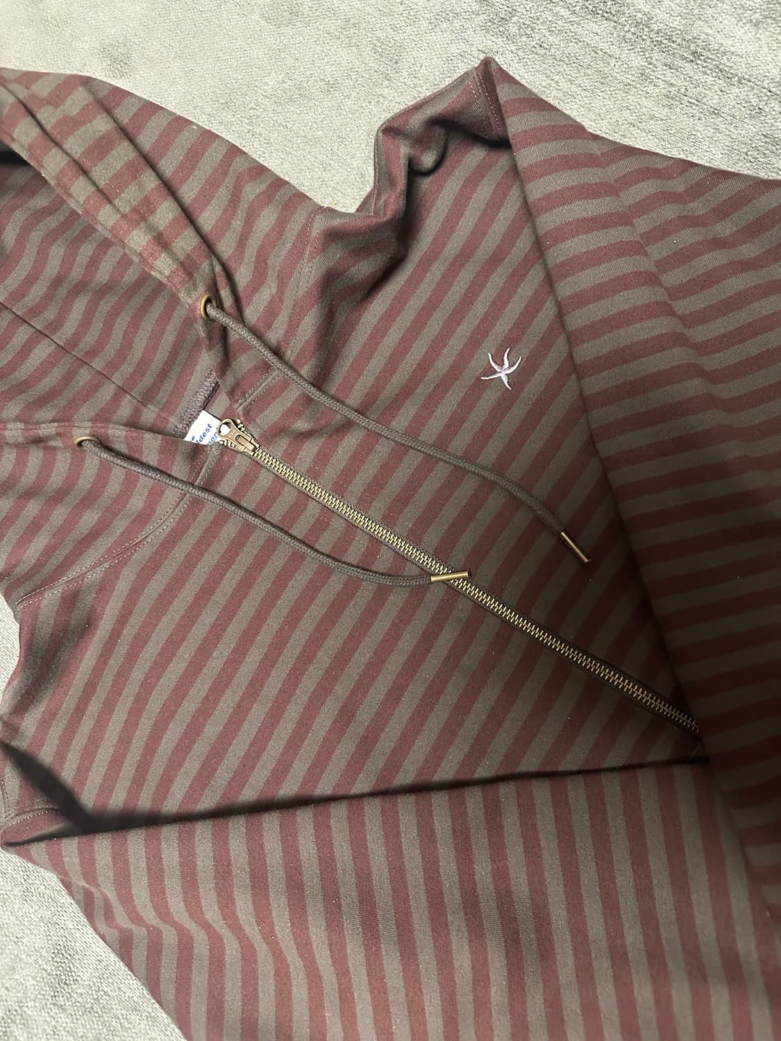 더콜디스트모먼트 스트라이프 후드집업 m 상품이미지2