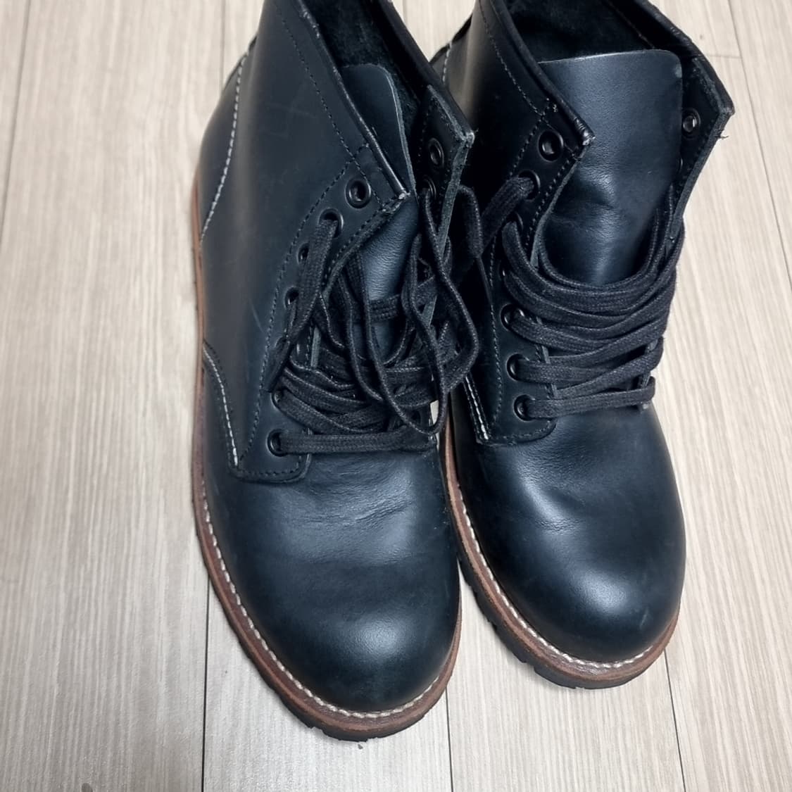 호킨스블랙 레더 워커 부츠(235-240) 상품이미지5