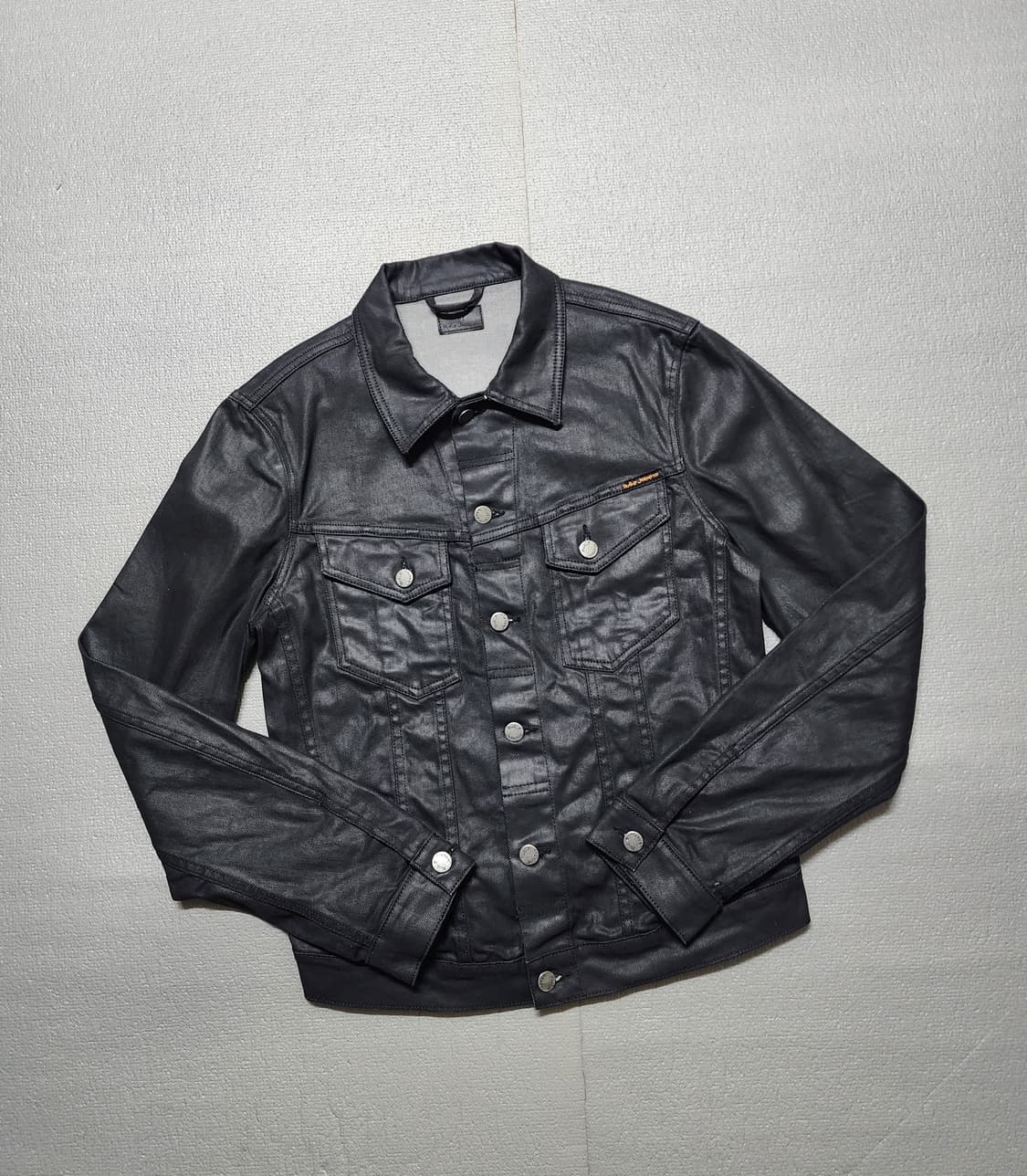 누디진 Nudie Jean 코팅 블랙 데님 자켓 상품이미지1