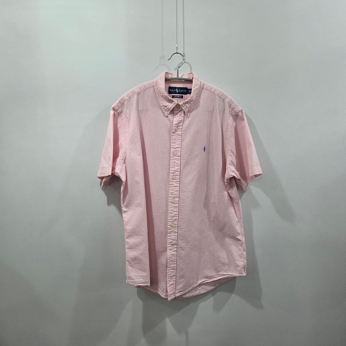 폴로랄프로렌 버튼다운 스트라이프 시어서커 반팔셔츠 L 상품이미지1