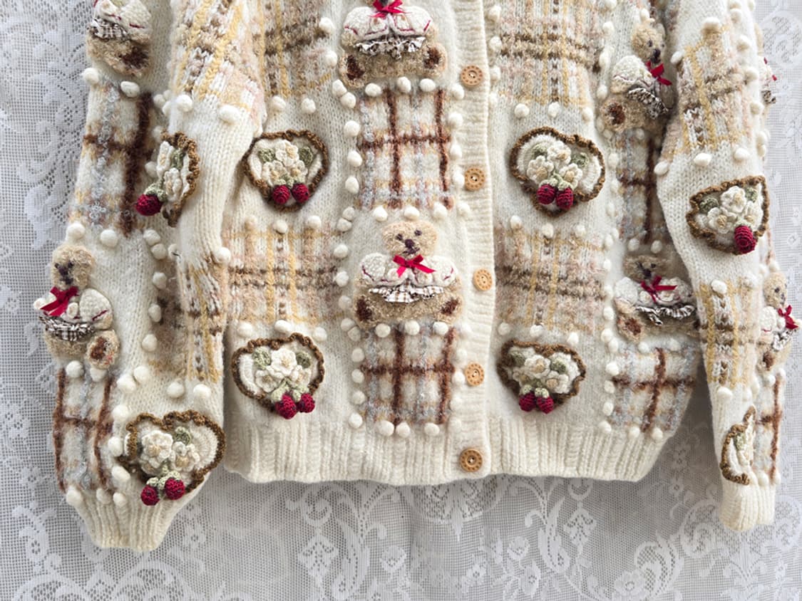 90s 일본 빈티지 니트 가디건 상품이미지2