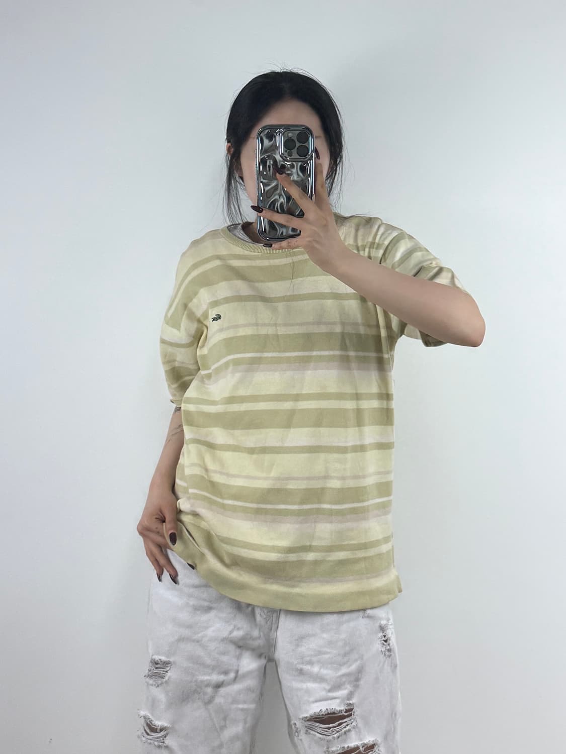 라코스테 스트라이프 반팔 티셔츠  E229 상품이미지1
