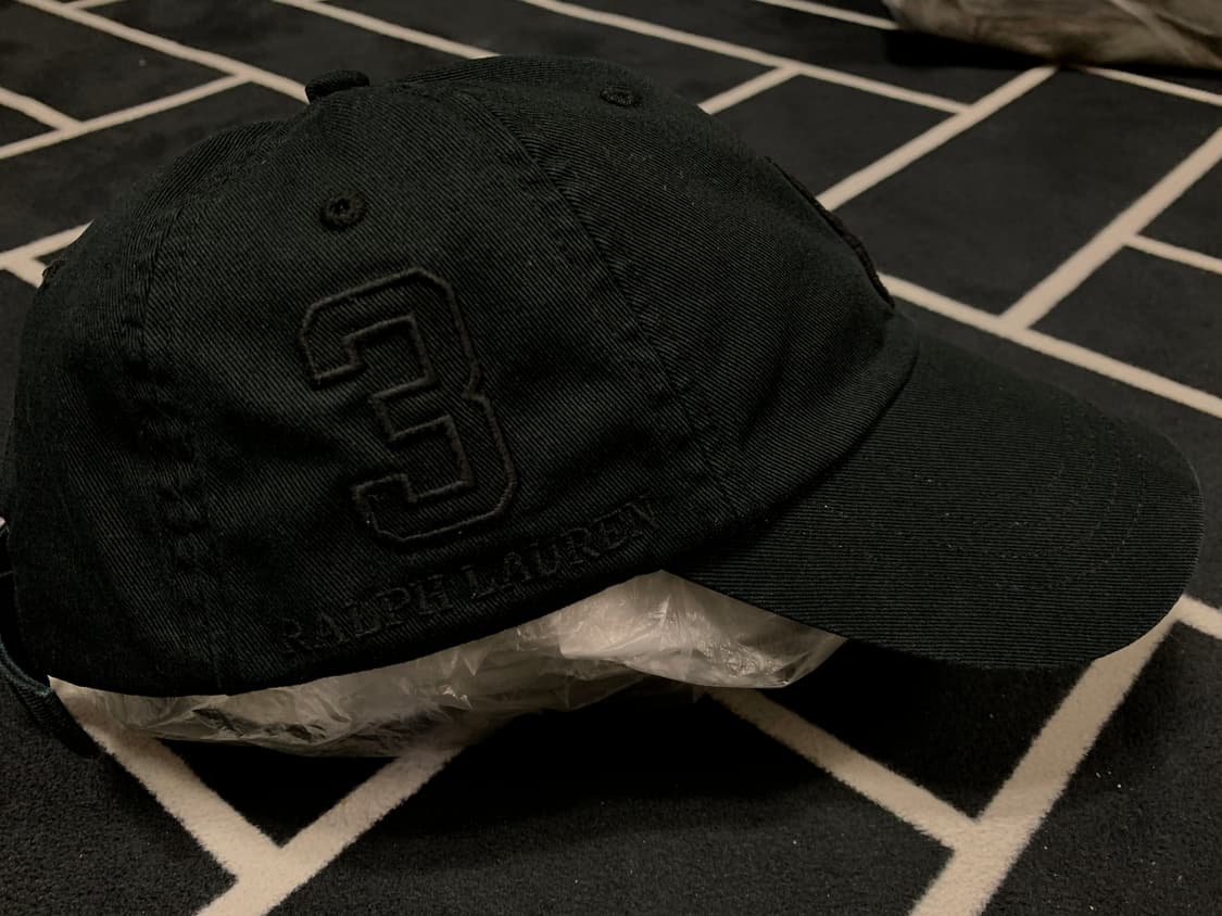 폴로 양각자수 빅포니 트윌볼캡 트리플블랙 상품이미지4