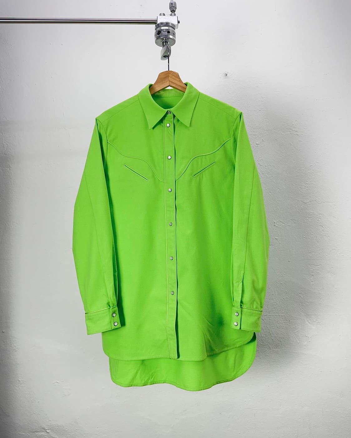 MM6 메종 마르지엘라 네온 그린 웨스턴 롱셔츠 상품이미지1