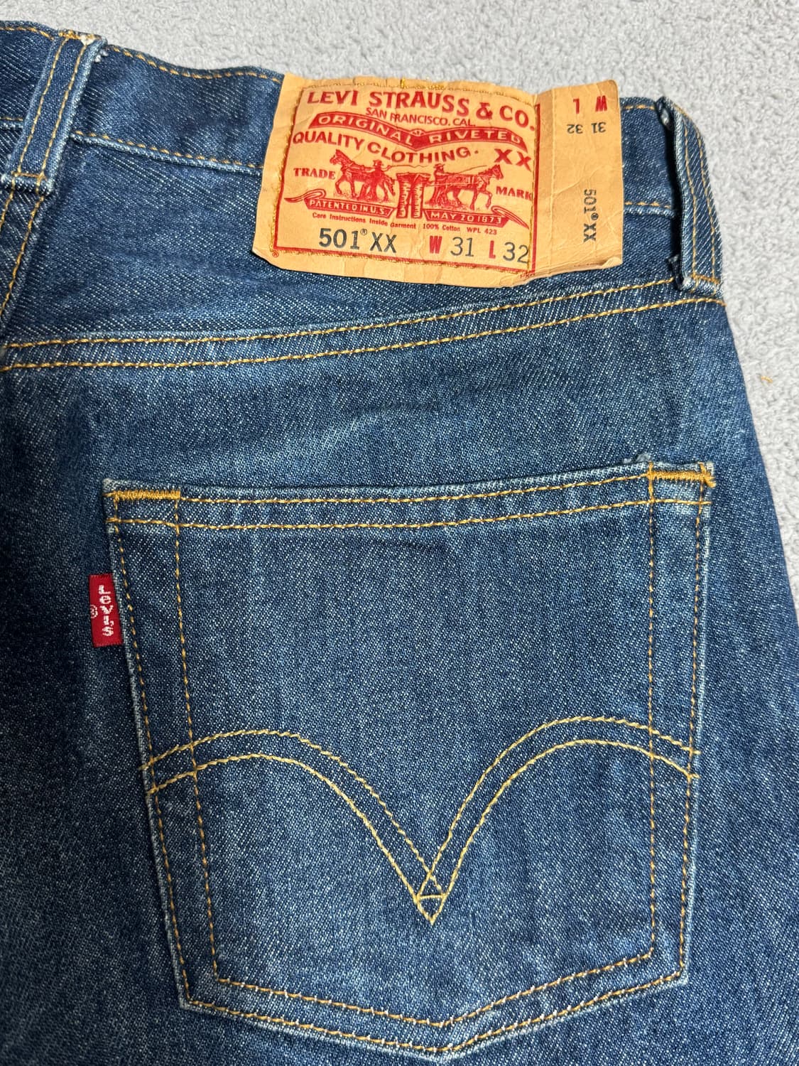 리바이스 501XX 진청 데님 청바지 05년 도미니카 생산 31/32 상품이미지1