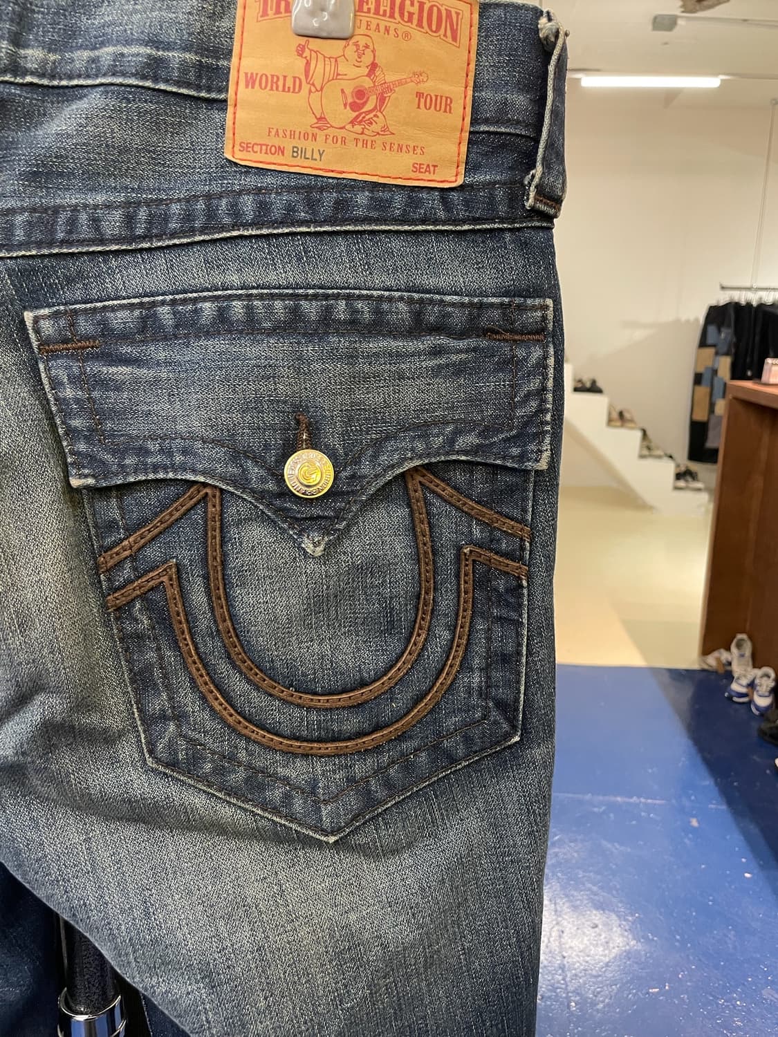 TR 트루릴리전 레더 라인 데님 팬츠 상품이미지7