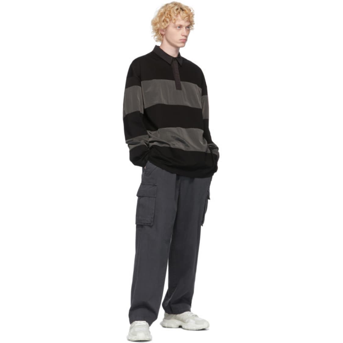 준지 나일론 블록 럭비 티 M 상품이미지6