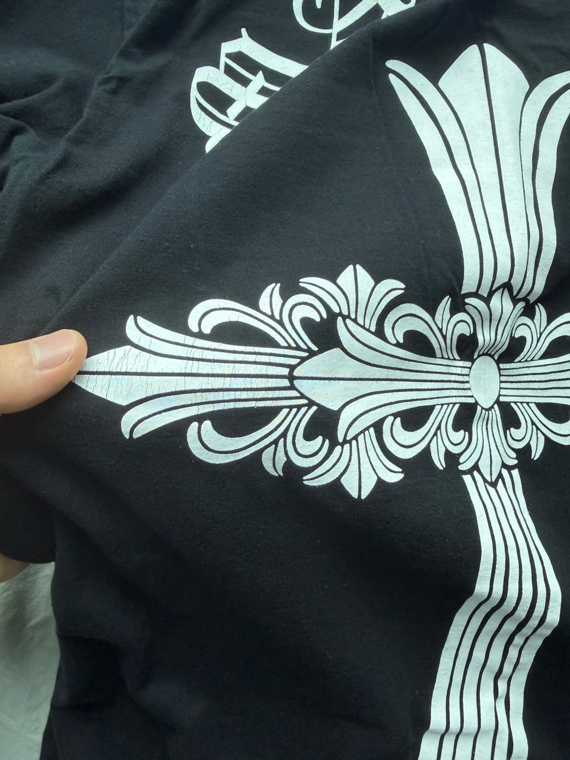 [M] 크롬하츠 말리부 크로스 반팔 티셔츠 블랙 상품이미지3