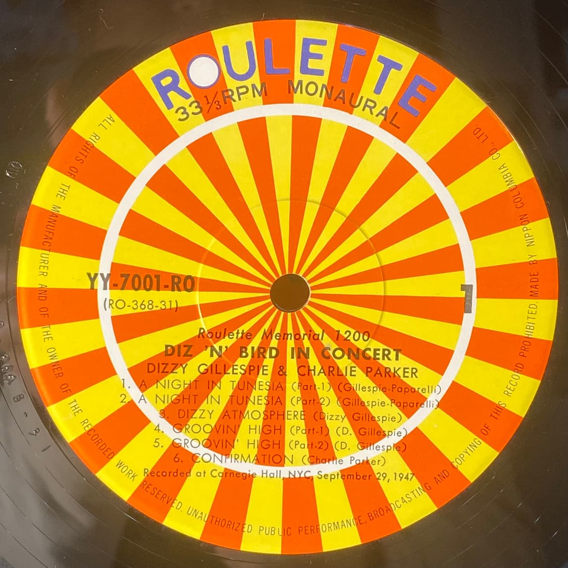 (LP-재즈) Dizzy Gillespie & Charlie Parker 상품이미지4
