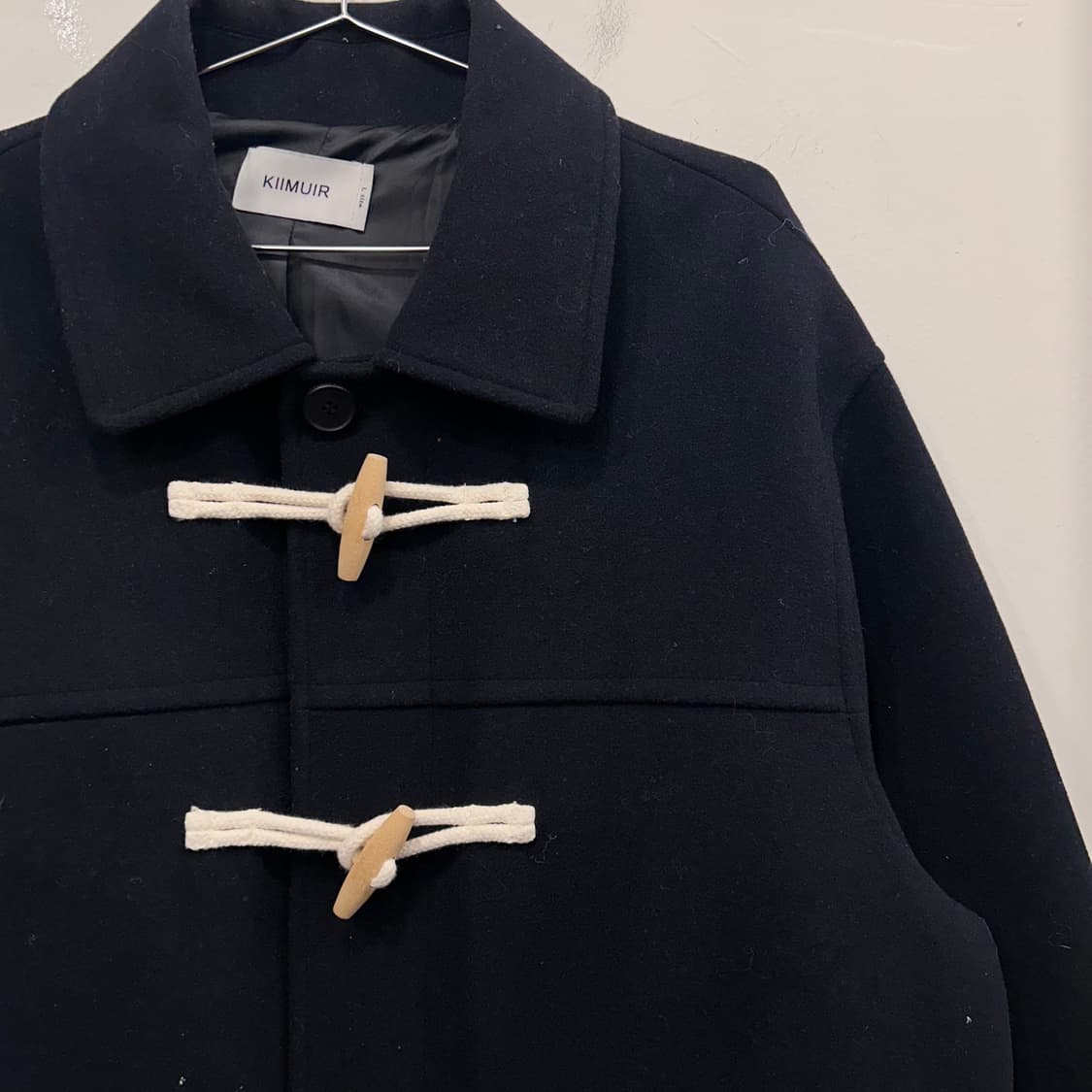 키뮤어 울 모직 오버핏 카라 롱 더플코트 상품이미지1