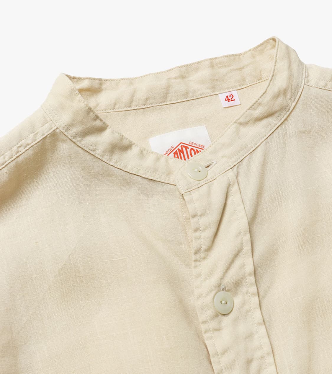 DANTON - BAND COLLAR LINEN SHIRT 상품이미지5