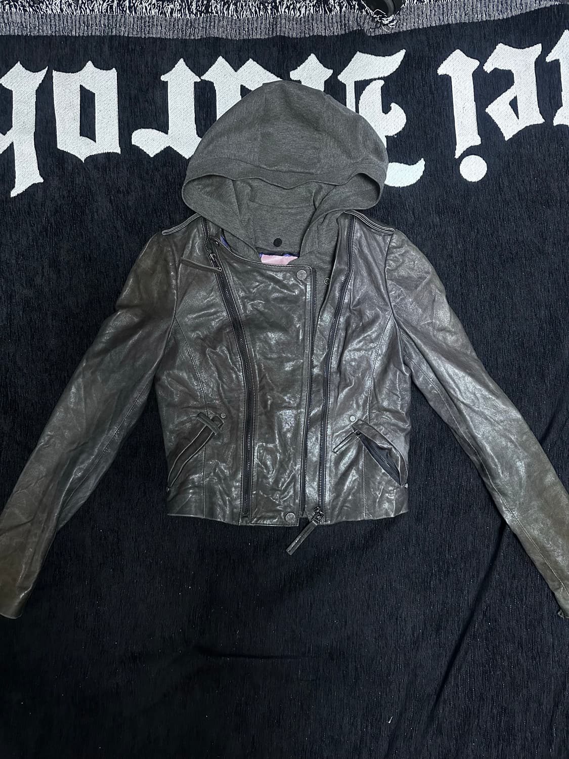 릭오웬스맛 가죽자켓 판매합니다 55 사이즈 상품이미지1