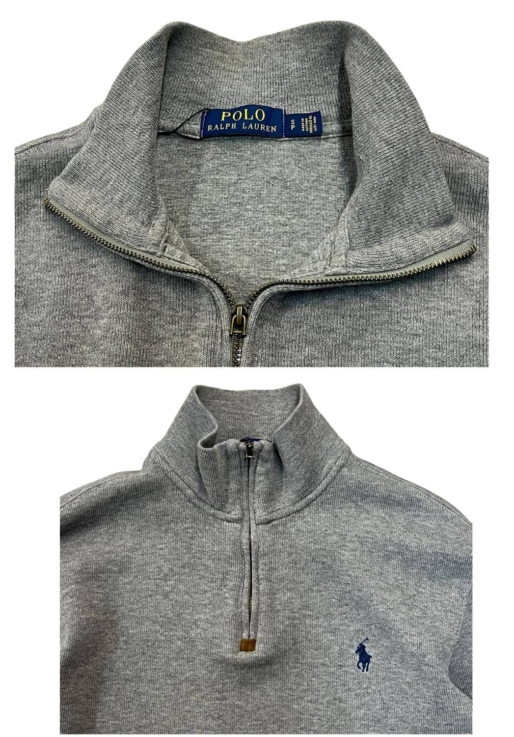 폴로 랄프로렌 반집업 니트 그레이 S #csz1983 상품이미지4