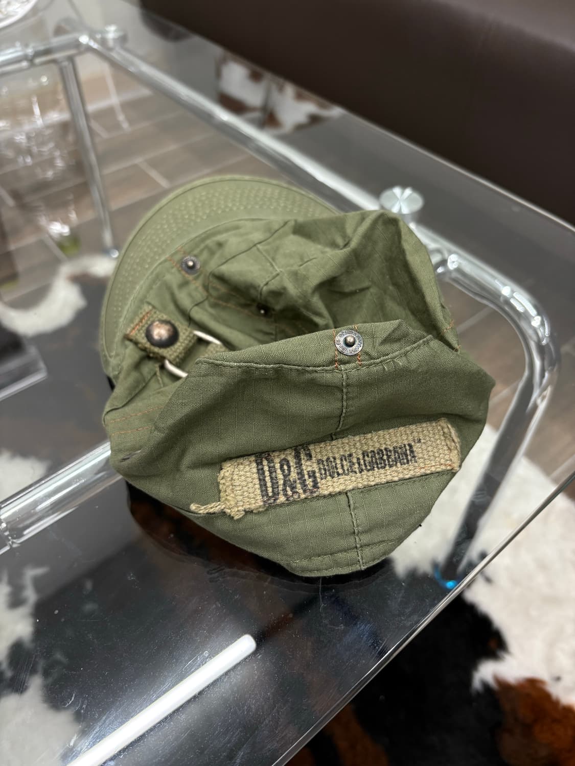 돌체엔가바나 밀리터리 카고 카키 캡 상품이미지1