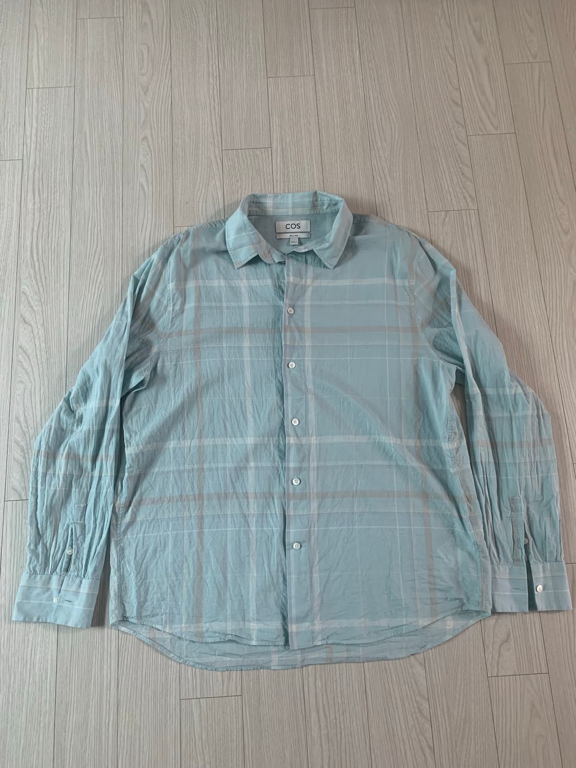 COS 코스 블루 체크 셔츠 상품이미지1