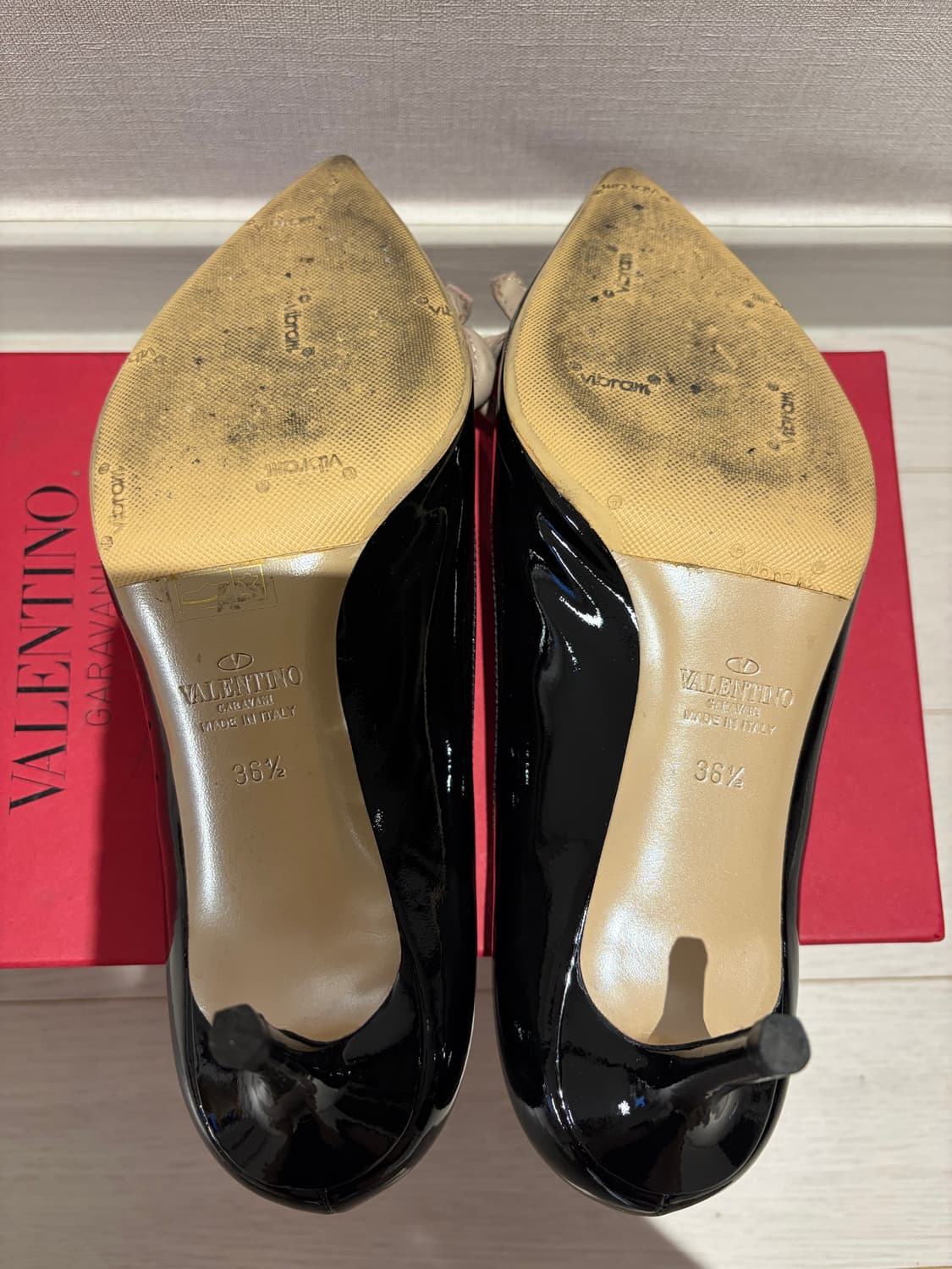 발렌티노 리본 에나멜 펌프스 36.5 상품이미지5