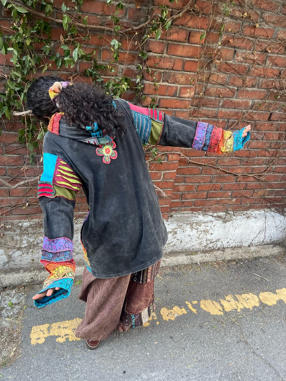 히피 패치워크 후드 집업 상품이미지9