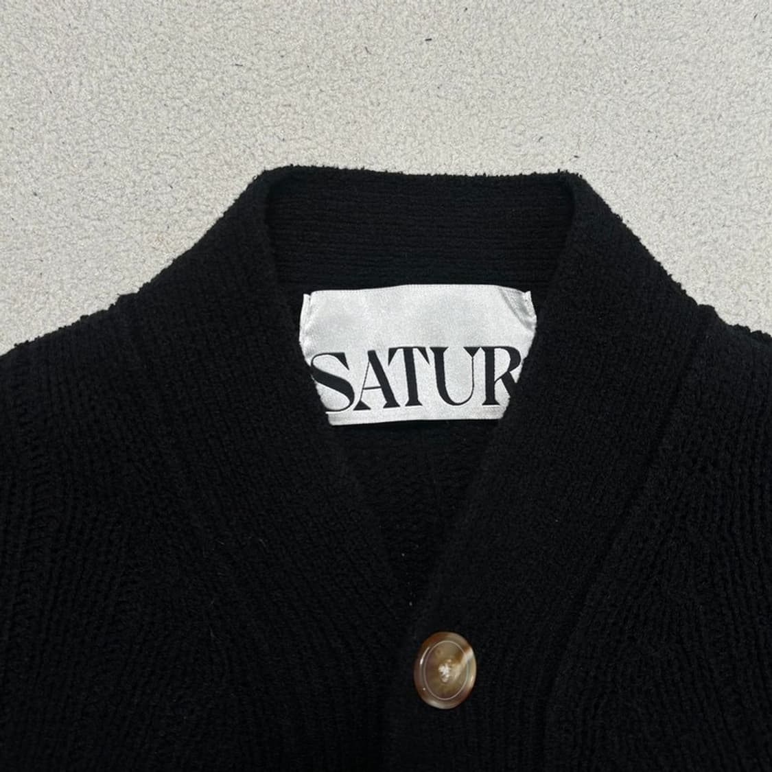SATUR 파로 오버 사이즈 가디건 블랙 M 상품이미지5