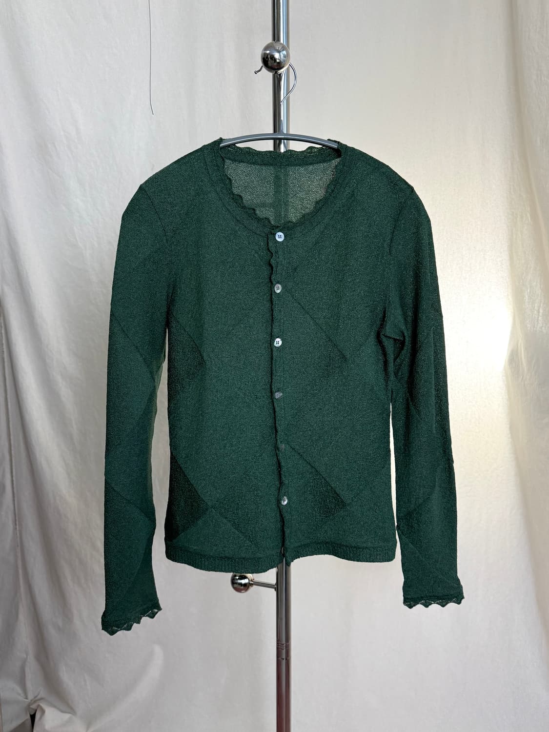 HaaT Issey Miyake 아가일 트리아세테이트 가디건 상품이미지4