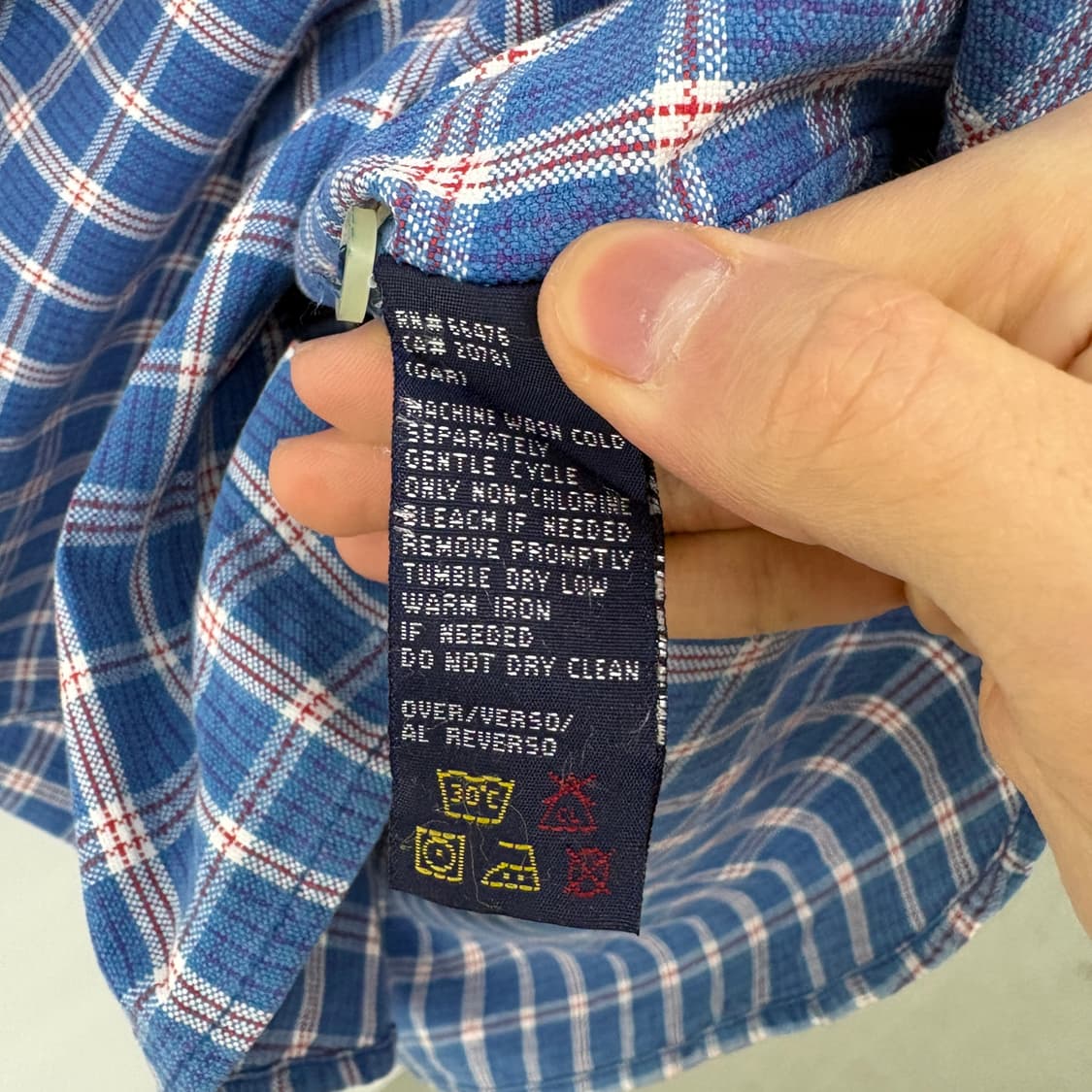 타미진스 체크 반팔 셔츠 남성L,XL 상품이미지6