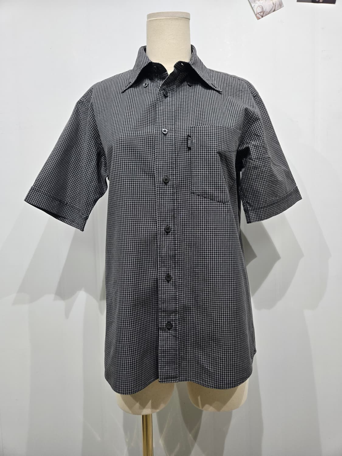 버버리 체크 반팔 남방 셔츠 상품이미지1