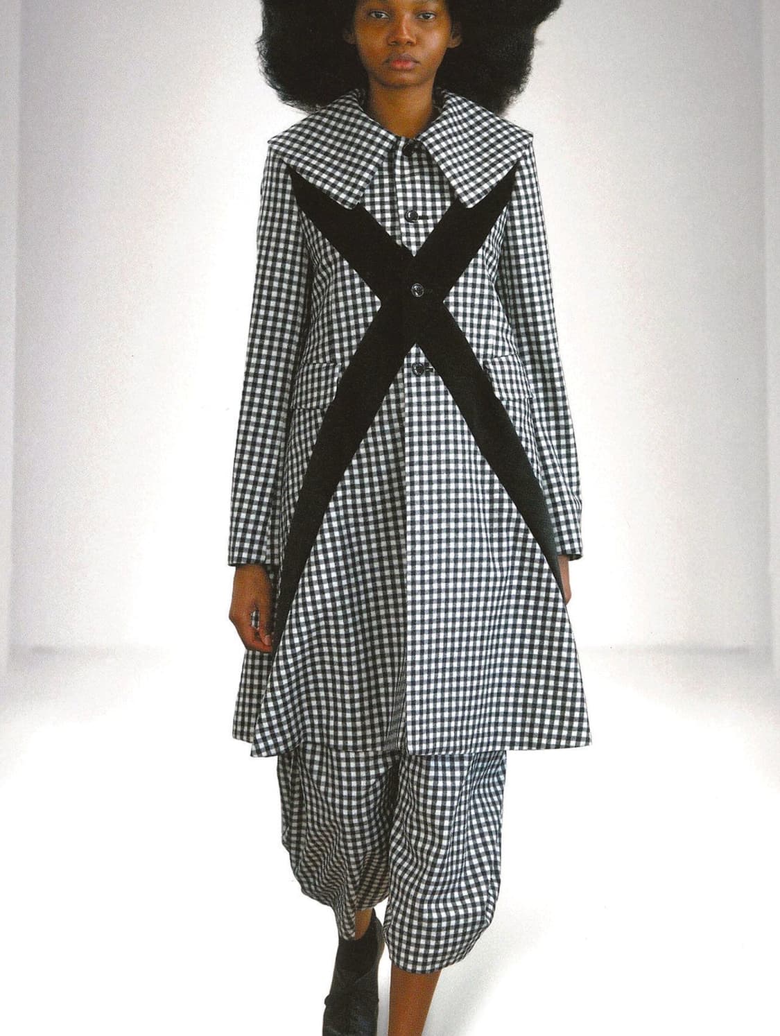 꼼데가르송 20ss 런웨이피스 깅엄 코트 상품이미지10