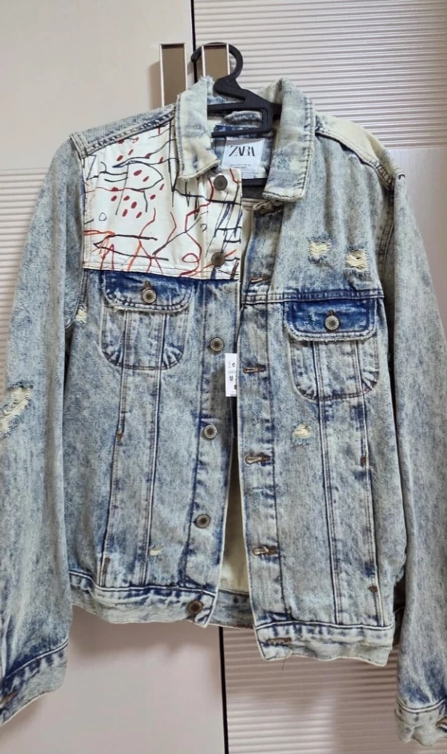 장 미셸 바스키아 자라 데님 자켓 청자켓 M 상품이미지3