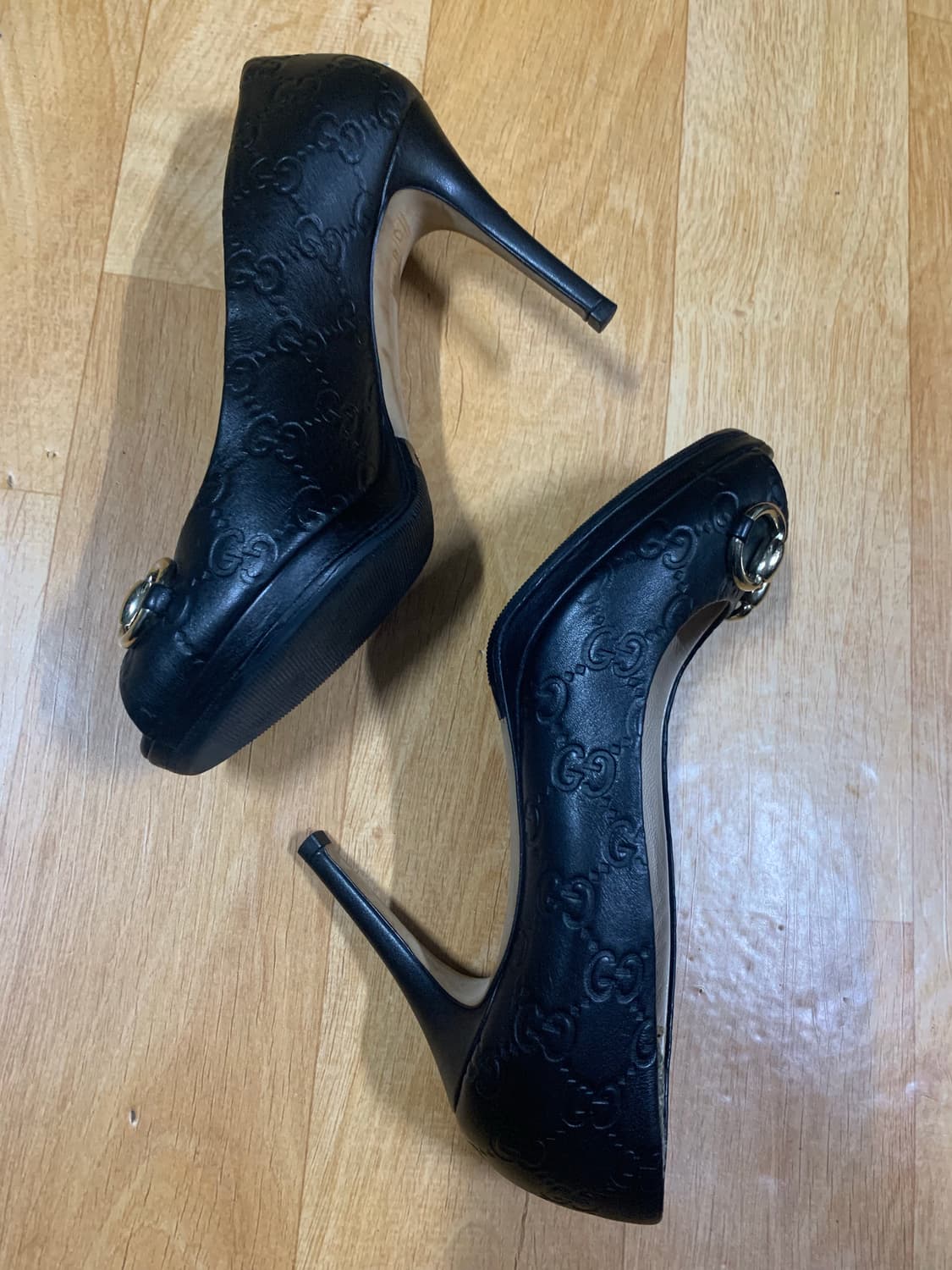 GUCCI 구찌 GG-로고 오픈 토 플랫폼(36 사이즈) 상품이미지4