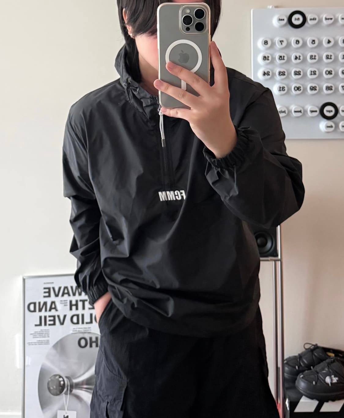 언박싱제품💨FCMM 클럽 팀 하프집 후디 윈드브레이커 L 상품이미지5