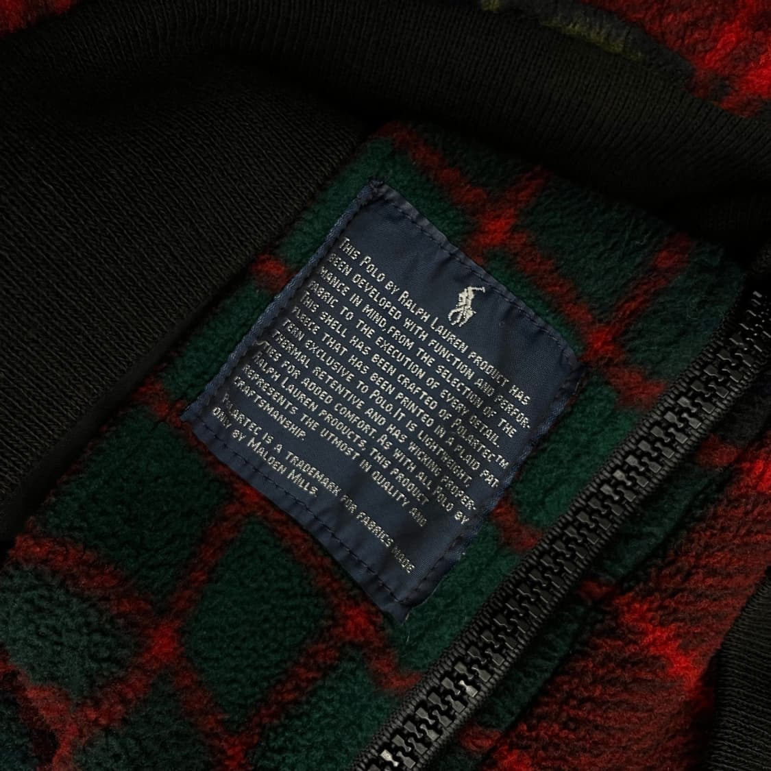 폴로 랄프로렌 90's 타탄체크 플리스 블루종 M 상품이미지7