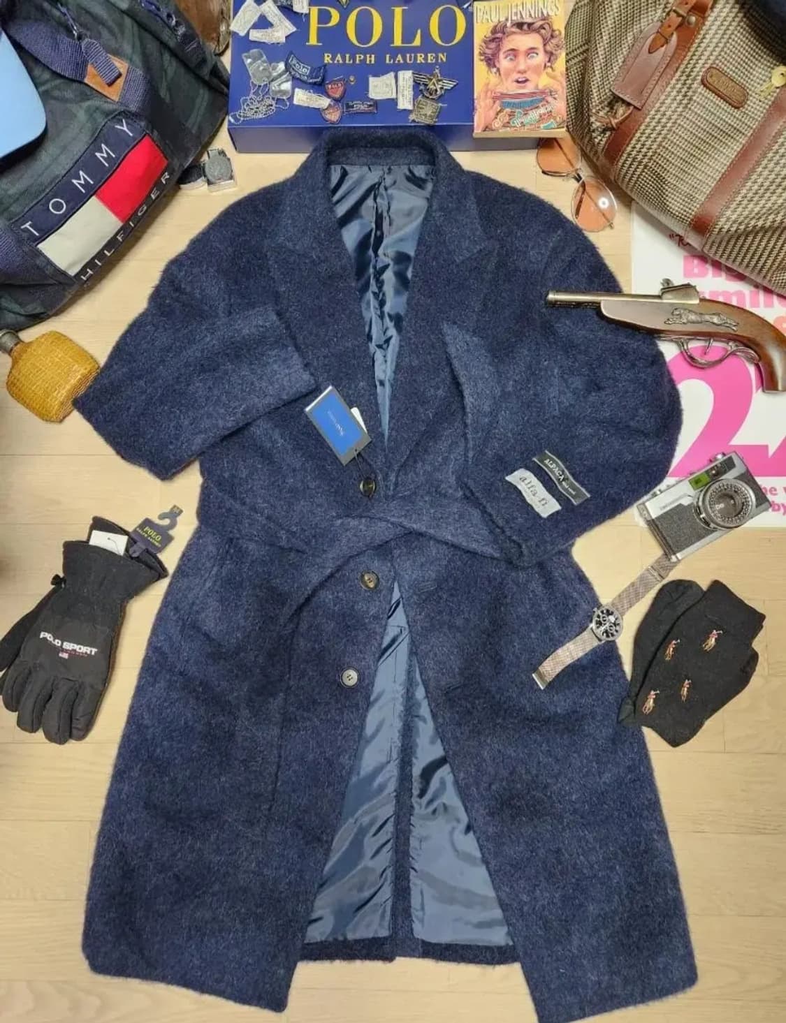 바쏘옴므 알파카 벨티드 코트(새제품) 상품이미지1