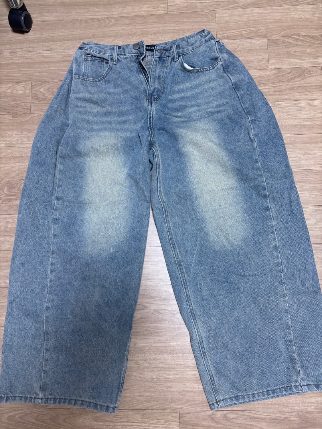 엄청 와이드한 연청 데님팬츠 m사이즈 상품이미지1