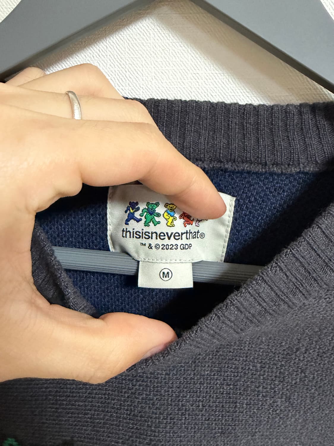 [M]디스이즈네버댓 그레이트풀 데드 니트 차콜 그레이 상품이미지3