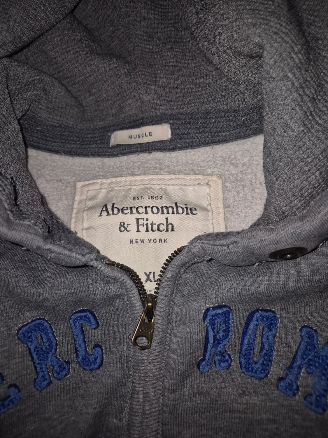 아베크롬비 후드집업 회색 XL 상품이미지2