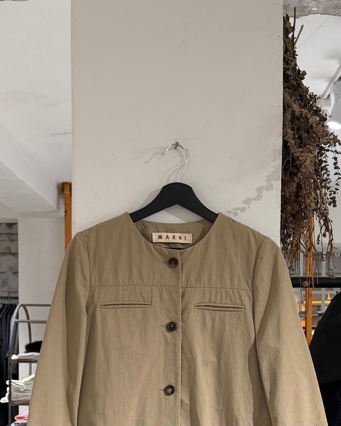 마르니 베이지 코튼 포켓 코트 상품이미지4
