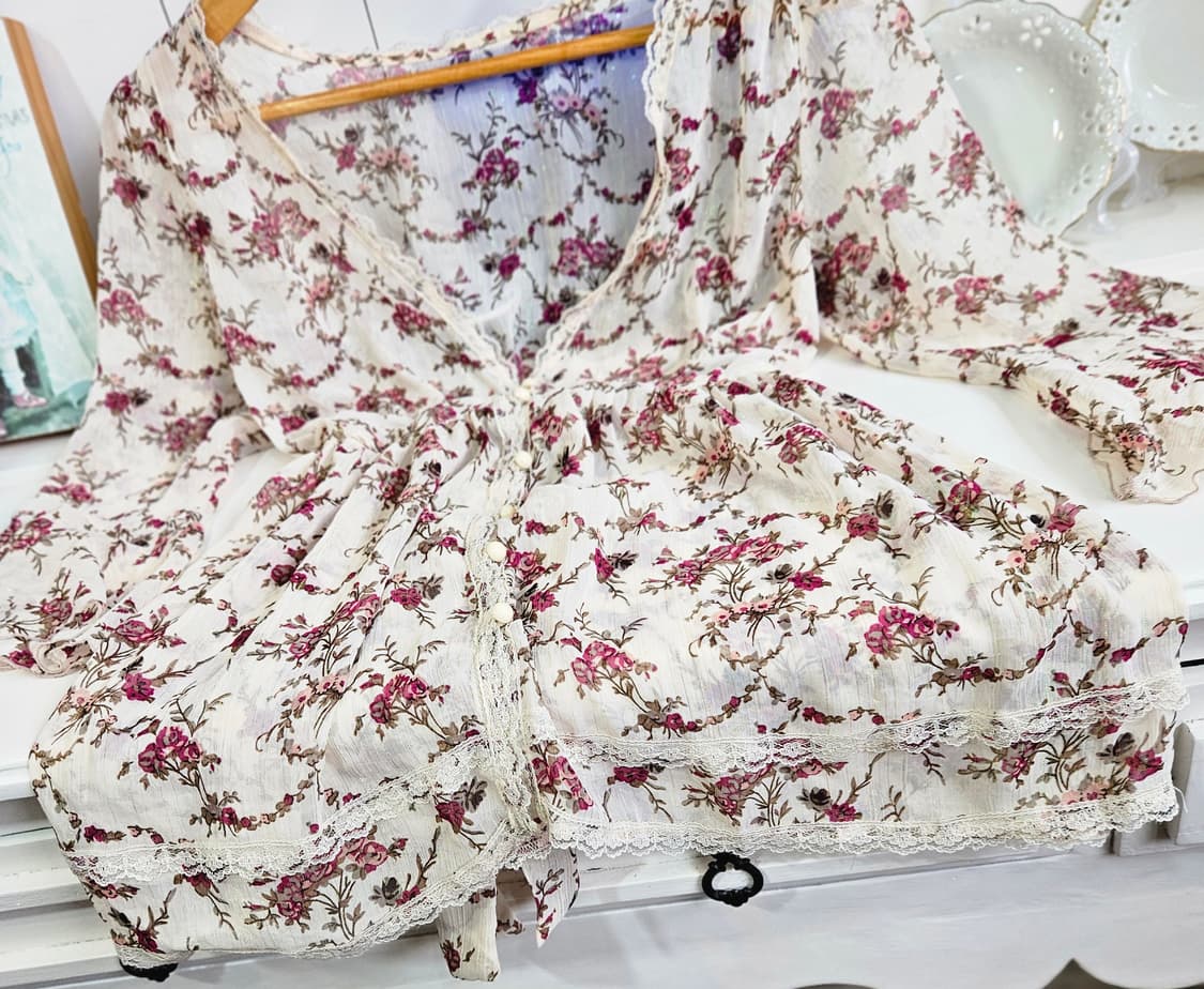 no0327  플로럴 레이스 리본 원피스 상품이미지5