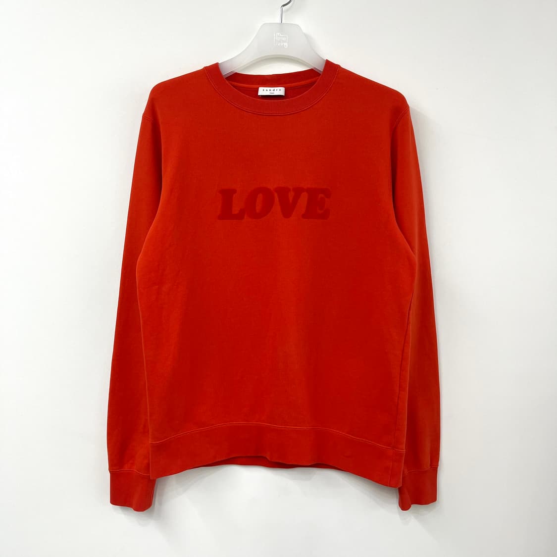 산드로 러브 크루 풀오버 오렌지 맨투맨 상품이미지2