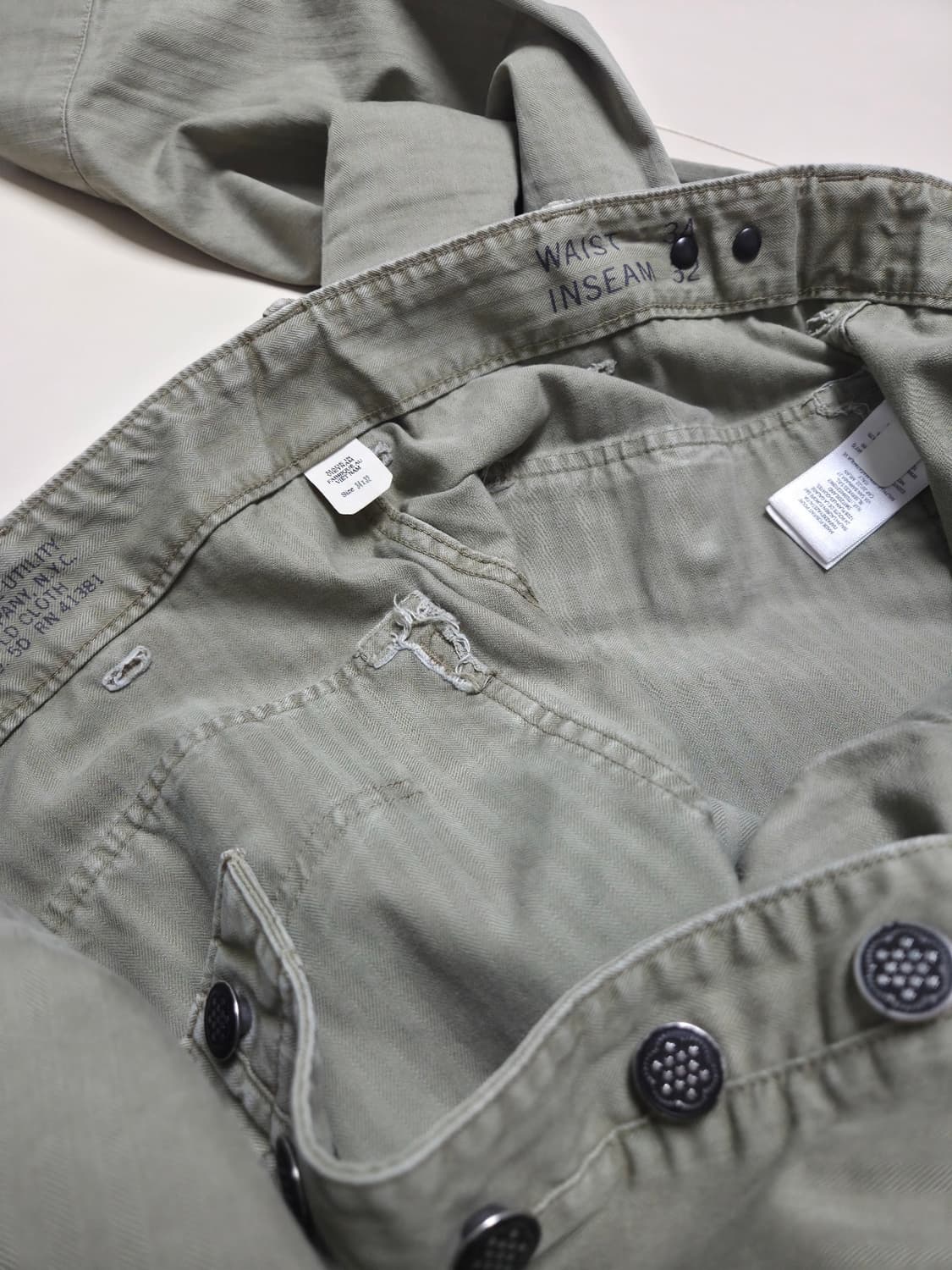 RRL(더블알엘) 헤링본 퍼티그 팬츠 34X32(기장수선 103cm) 팝 상품이미지3