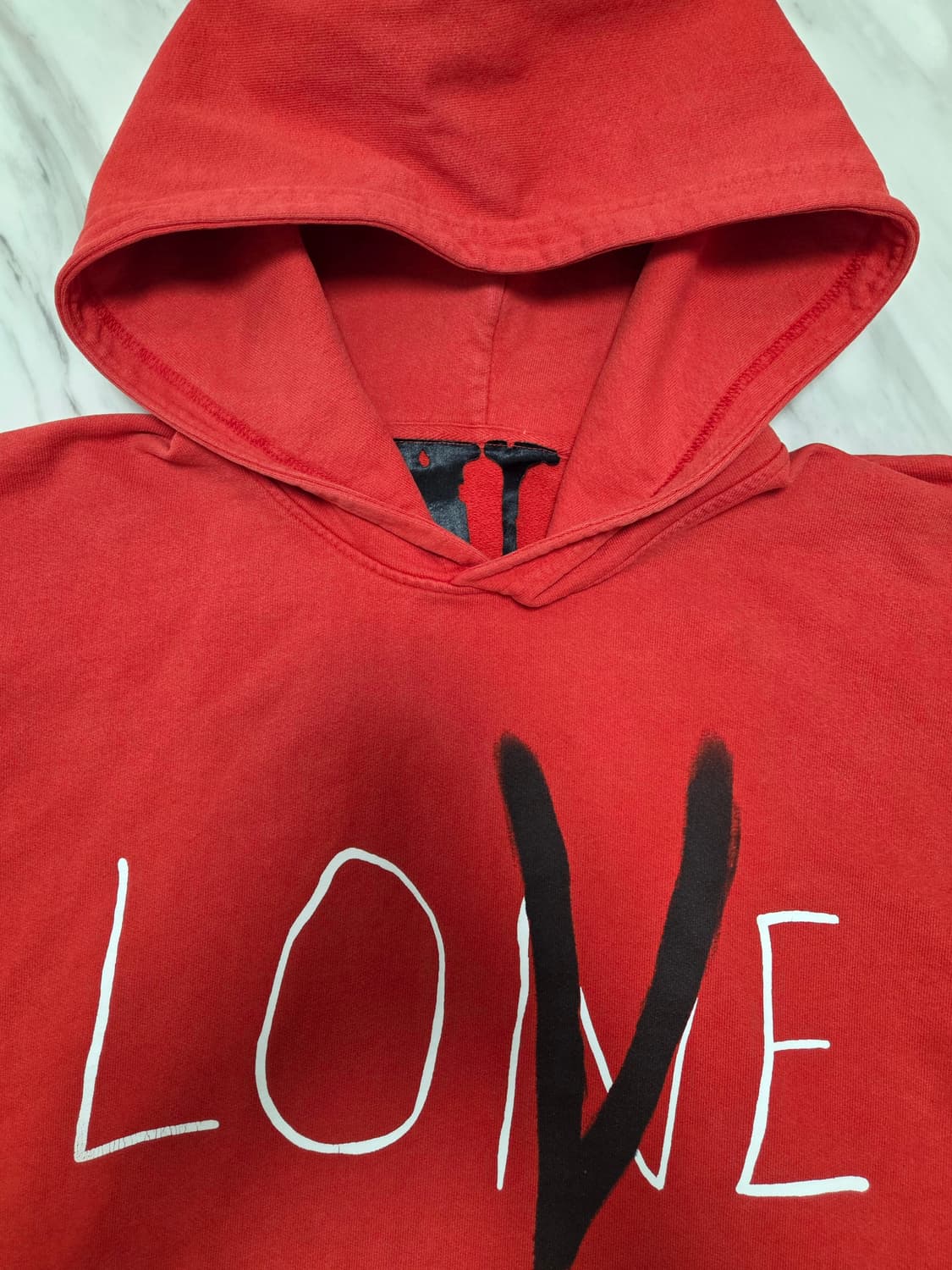 브이론 러브 레드 후디 상품이미지4