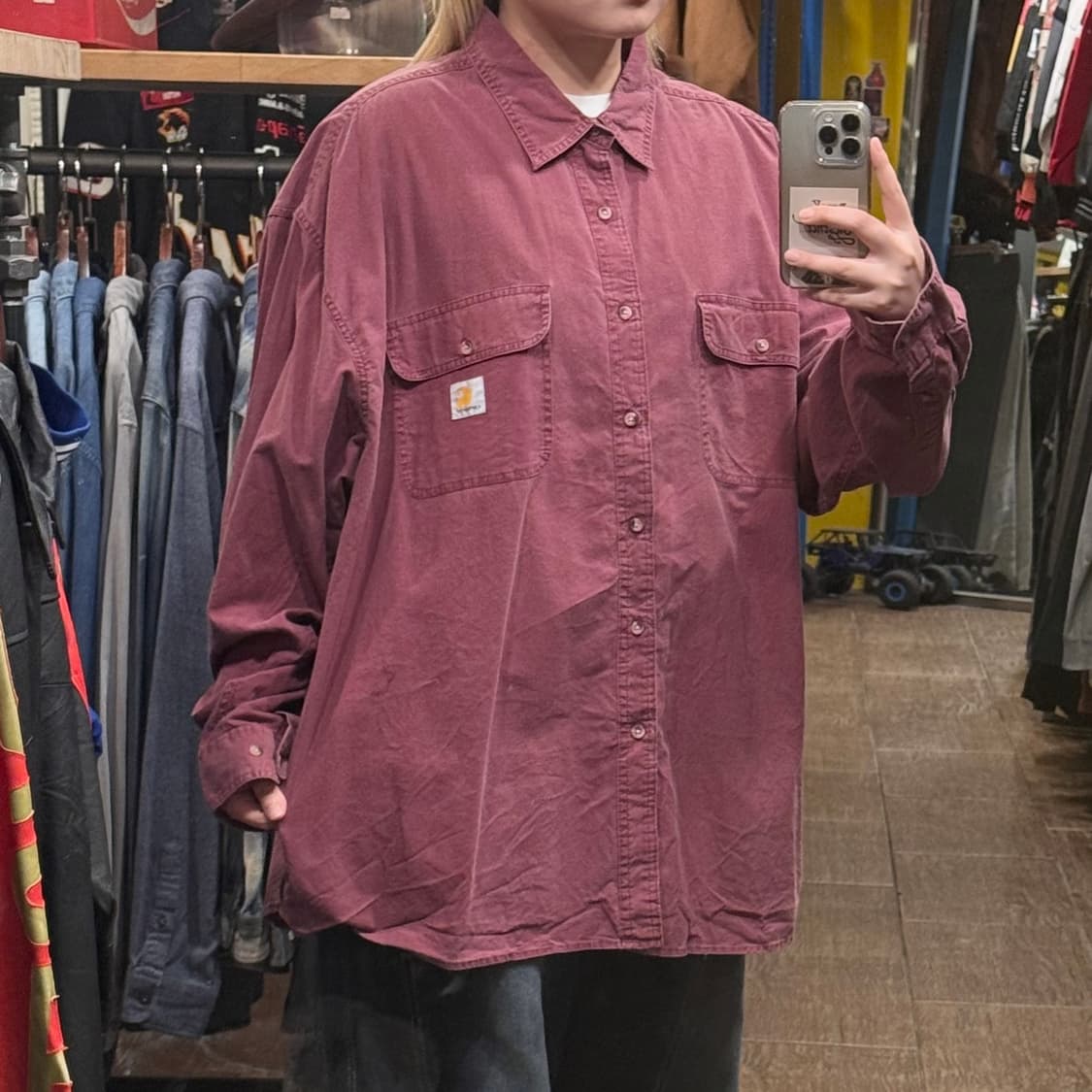 [HI] 칼하트 긴팔셔츠 버건디 상품이미지3