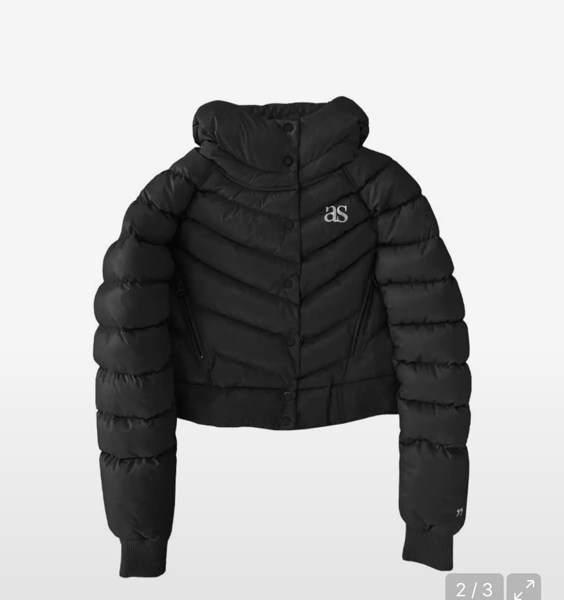 애즈온 SHORT PUFFER JACKET / BLACK 상품이미지2