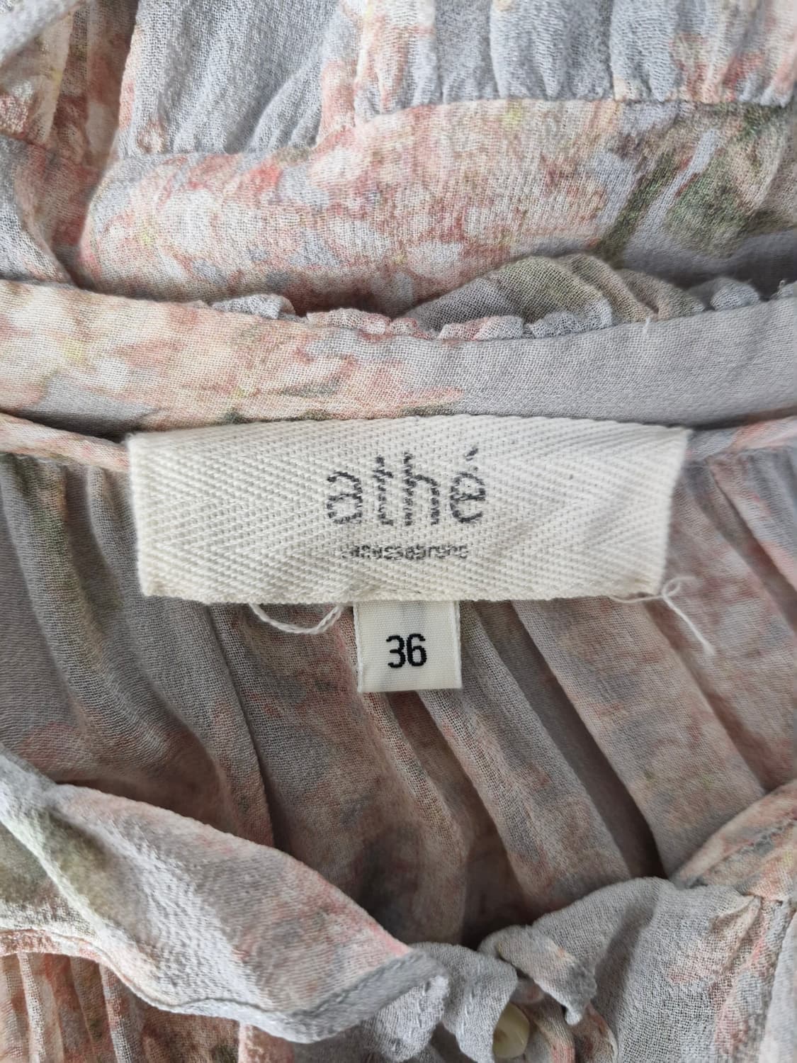 아떼바네사브루노 블루 플라워 실크 긴팔원피스_호칭36 상품이미지9