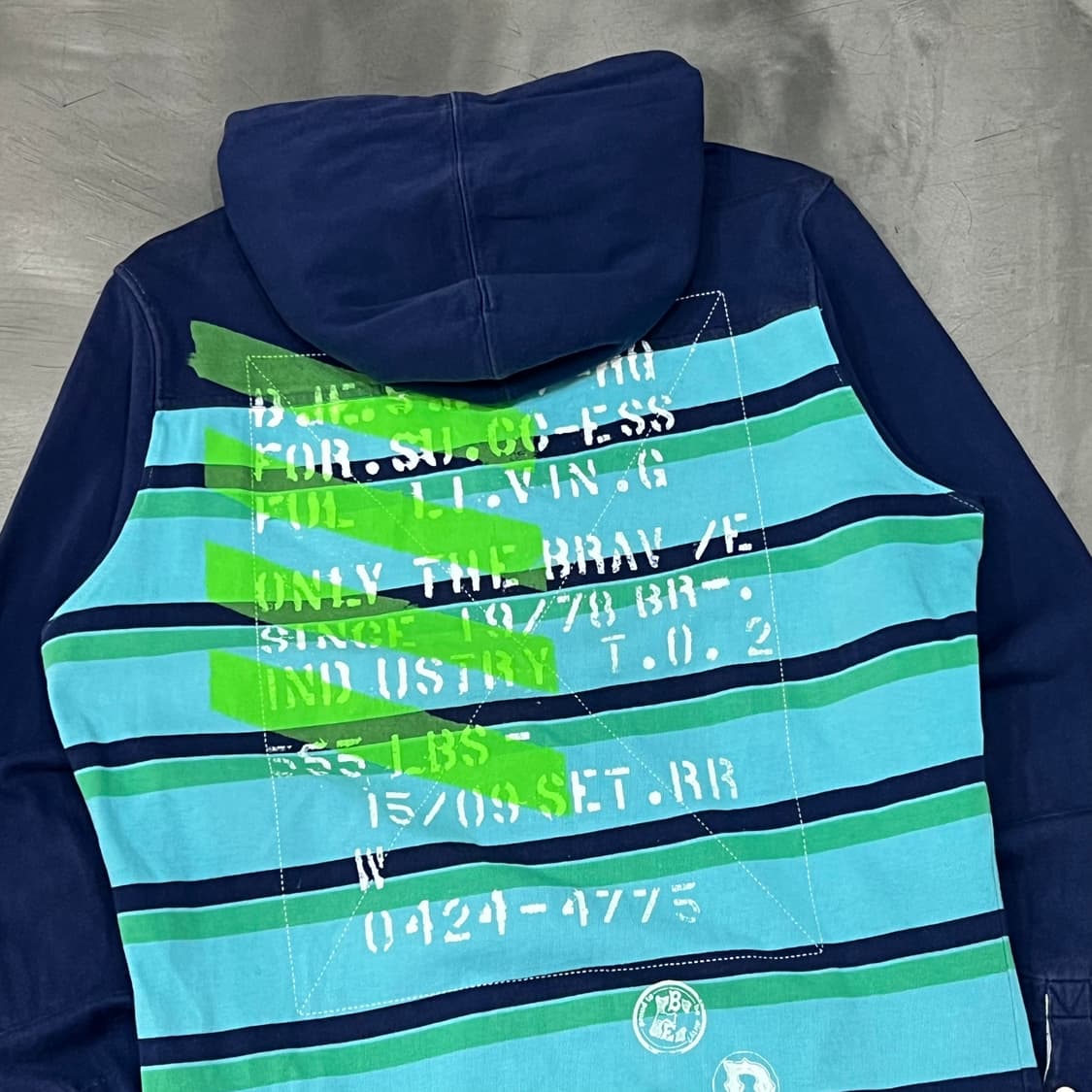  디젤 스트라이프 패치 프린팅 후드집업 y16395 상품이미지5