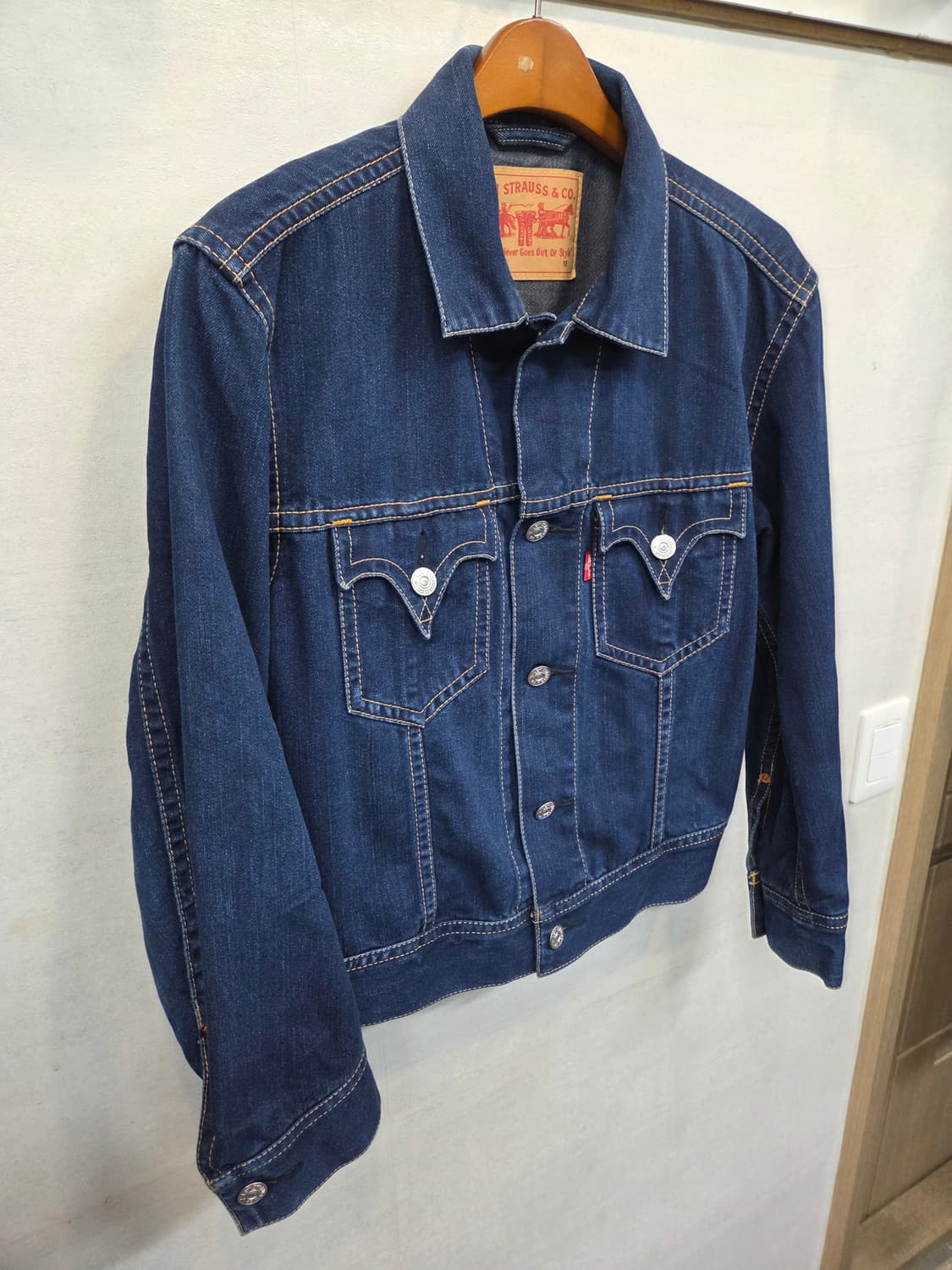 리바이스 빈티지 올드스쿨 타입원 스티치 데님자켓 M 상품이미지5