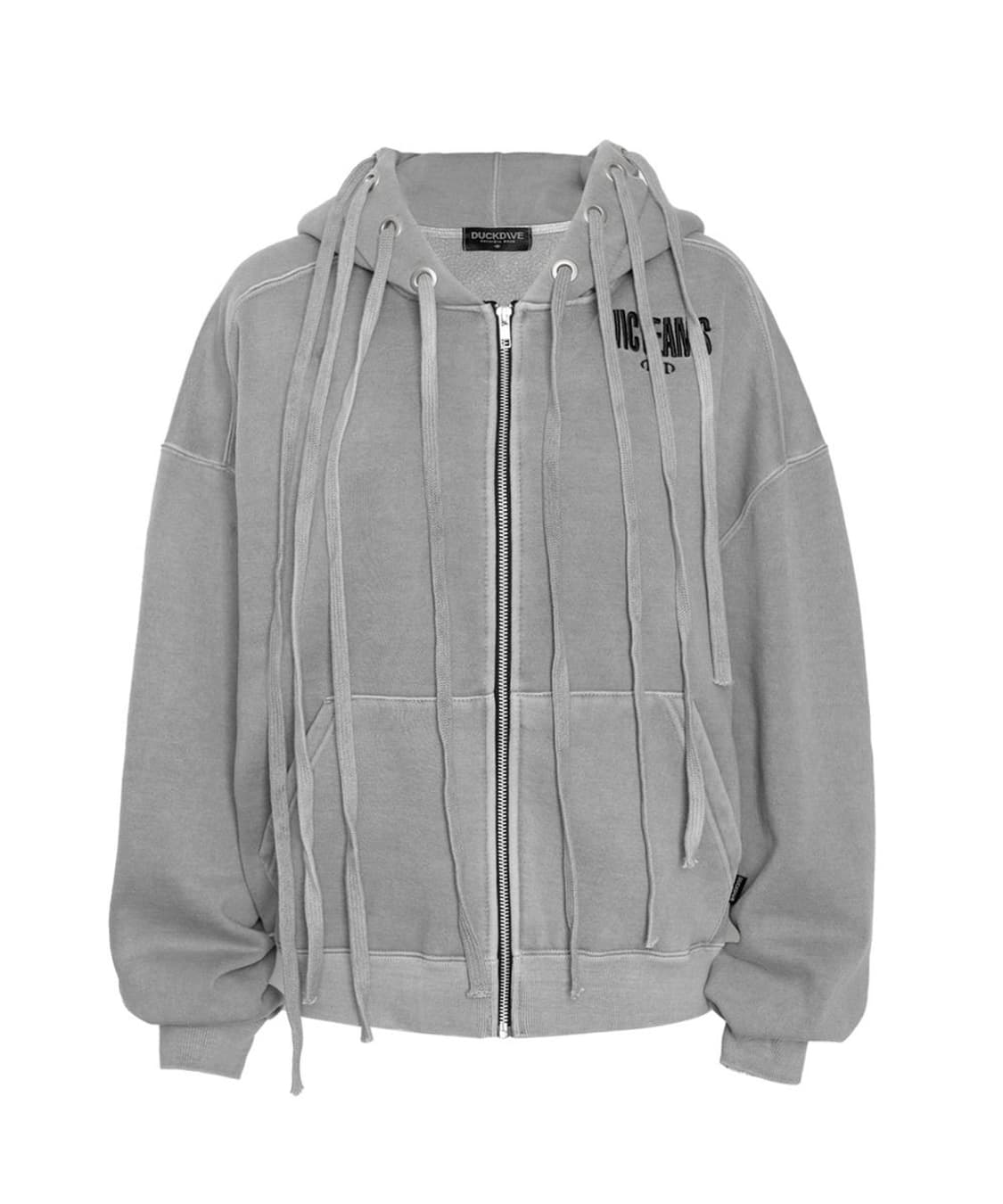 덕다이브 스트링 아일렛 피그먼트 후드집업 그레이 L 상품이미지1