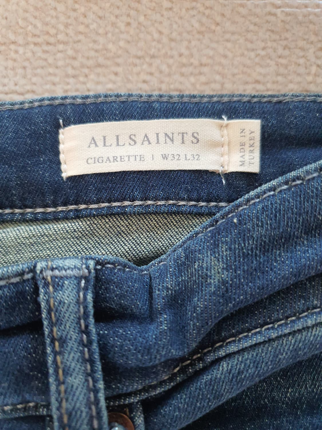 올세인츠 시가렛 청바지 32사이즈 새상품 판매 상품이미지3