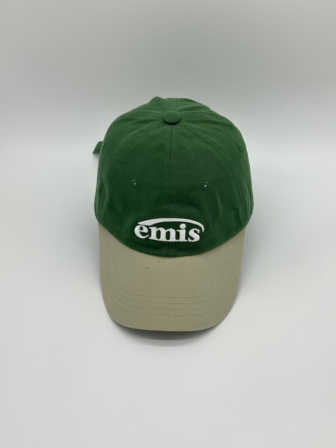 [F] emis 이미스 로고 그린 베이지 볼캡 모자 상품이미지1