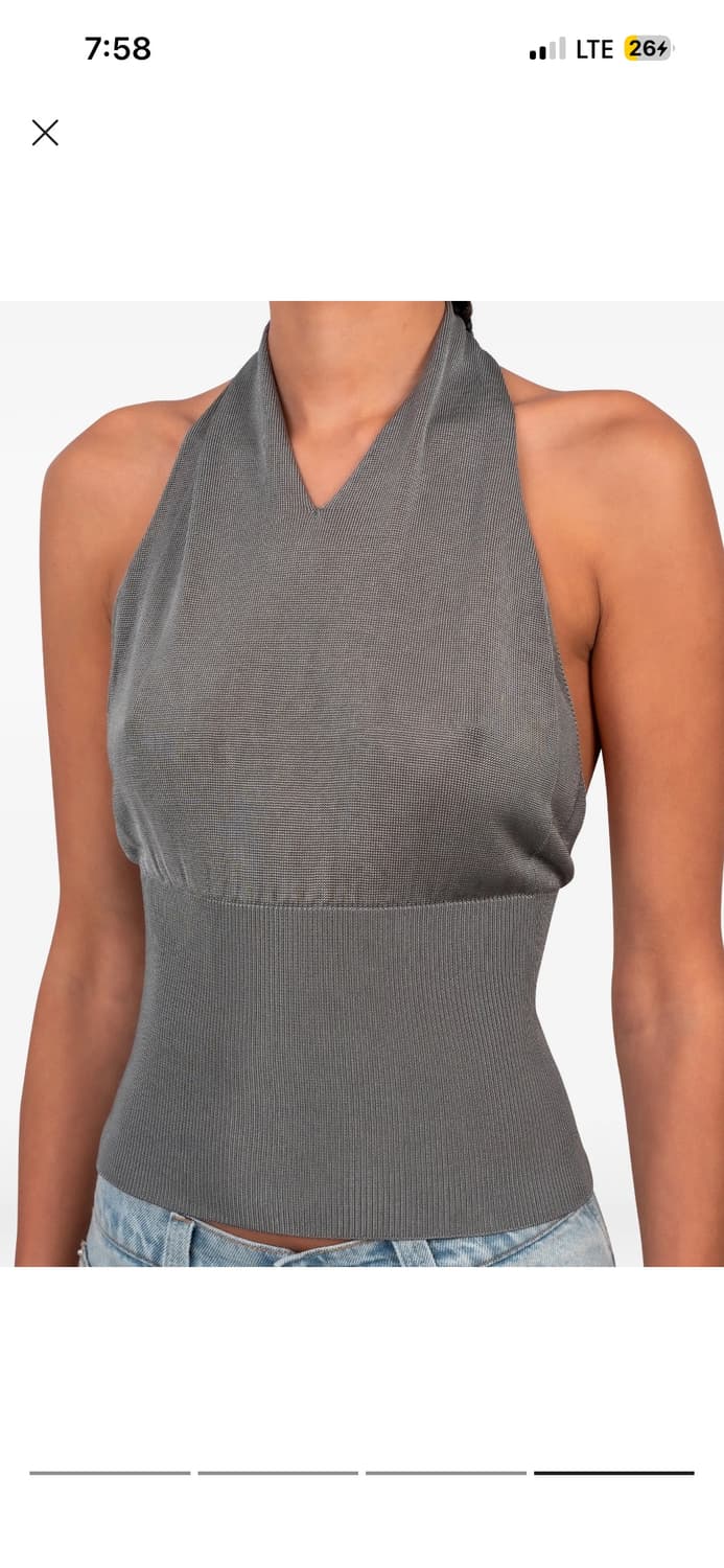 [S,M]기마구아스 Mirage 홀터넥 탑/그레이 상품이미지4