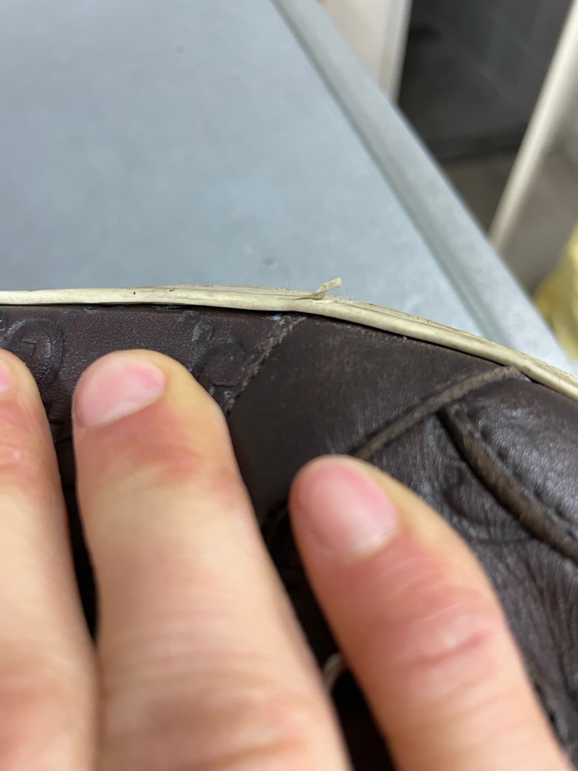 구찌 레더 하이탑 스니커즈 브라운 7 상품이미지9