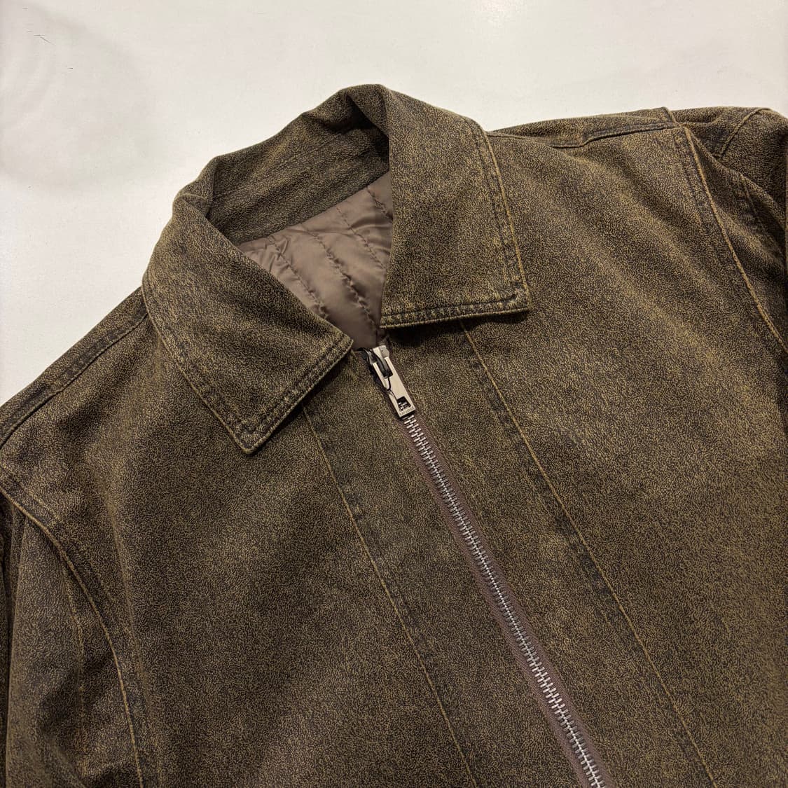 [M] 라퍼지스토어 버핑레더 브라운 봄버 자켓 D479 상품이미지3